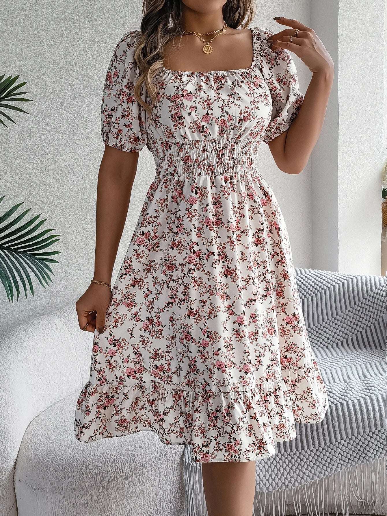 Clarisse Square Dress