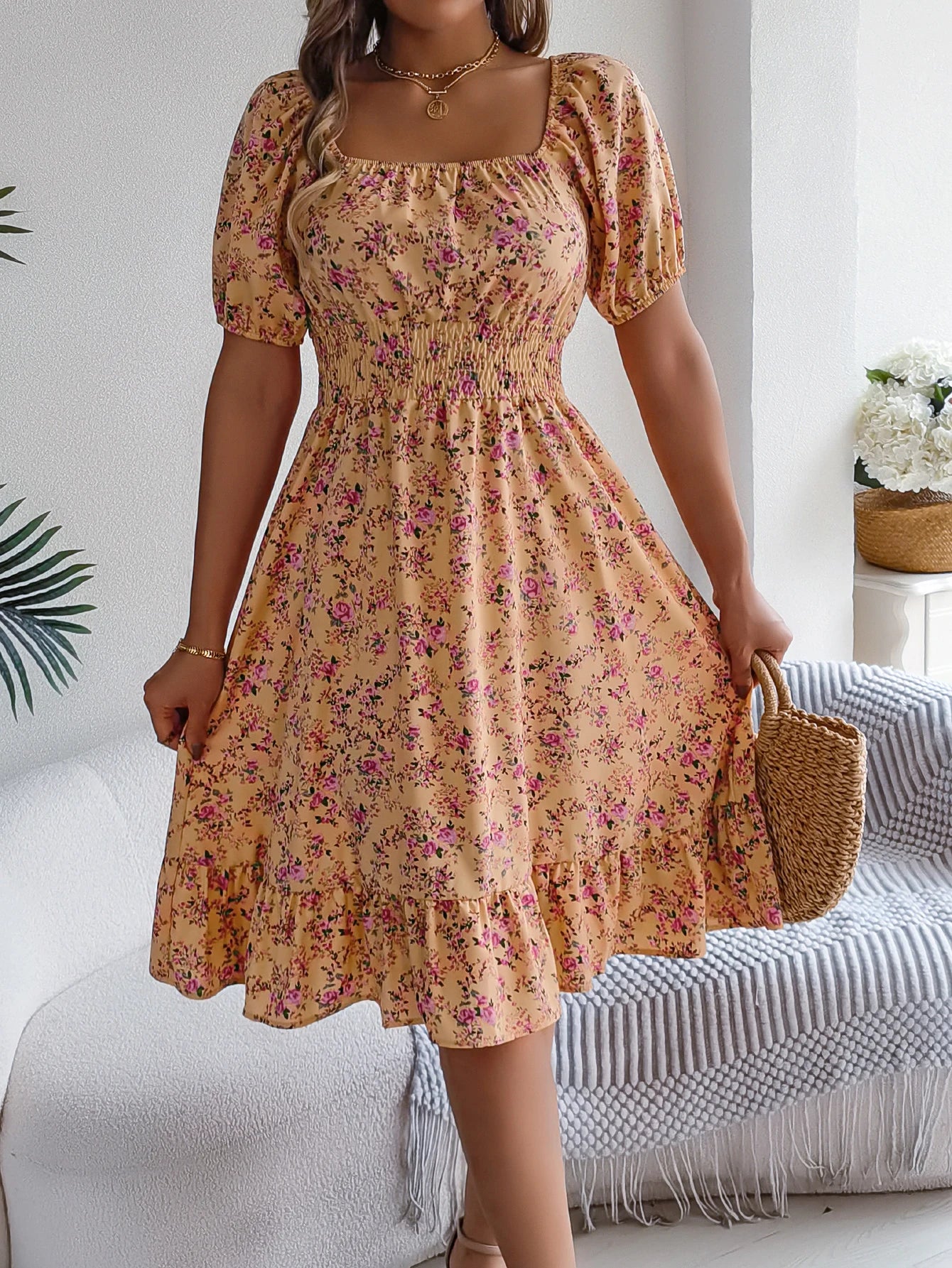 Clarisse Square Dress